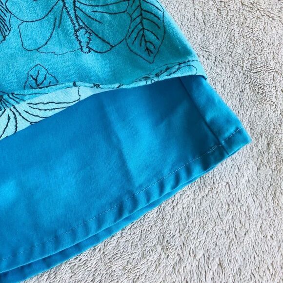 NWOT Gracie Day Little Girl’s Blue Floral Tank Button Tie Dress - Picture 4 of 8